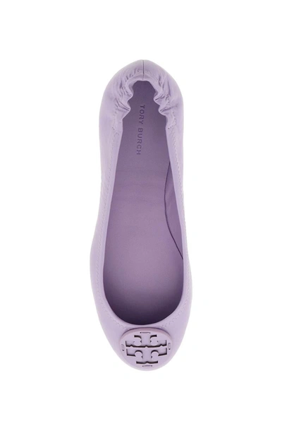 Shop Tory Burch 'minnie' Ballerina Flats In Purple