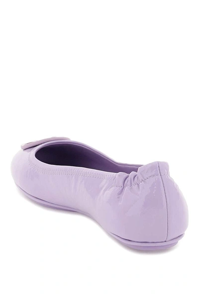 Shop Tory Burch 'minnie' Ballerina Flats In Purple