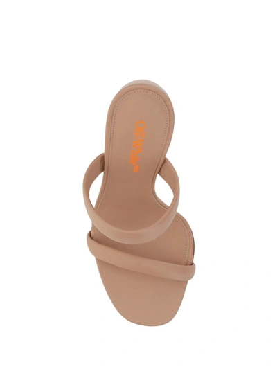 Shop Off-white Sandals In Beige Orange