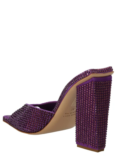 Shop Gia Borghini X Rosie Huntington Whiteley '14' Sandals In Purple