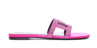 Shop Versace Sandals In Pink