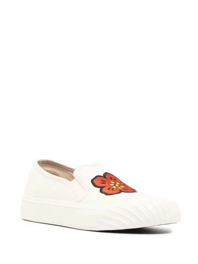 Shop Kenzo Slippers In Creme
