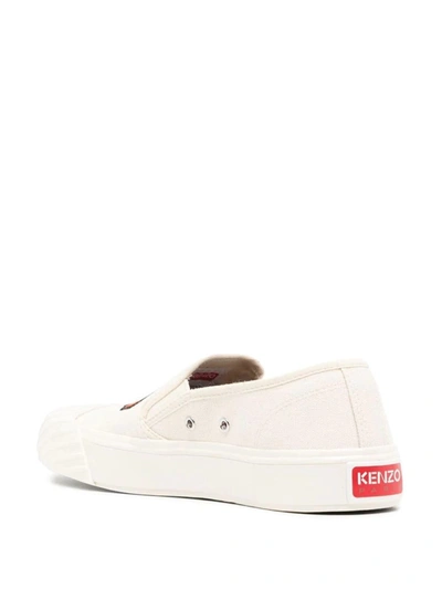 Shop Kenzo Slippers In Creme