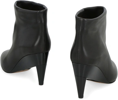 Shop Isabel Marant Dylvee Leather Ankle Boots In Black