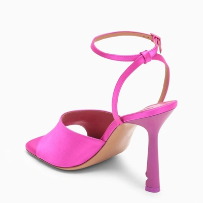 Shop Off-white ™ Fuchsia High Satin Sandal In Pink