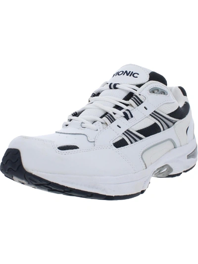 Shop Vionic Walker Mens Leather Lace-up Walking Shoes In White