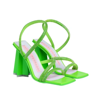 Shop Chiara Ferragni High Heel Sandals In Green