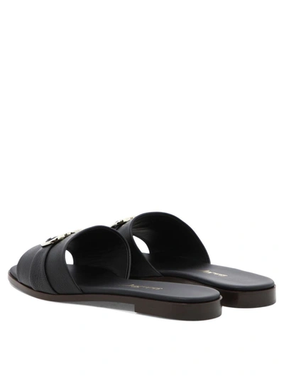 Shop Ferragamo "oria 10" Sandals In Black