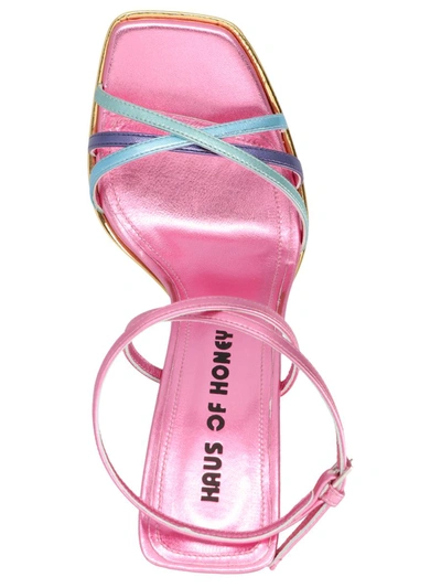 Haus Of Honey Platform Sandals In Multicolor