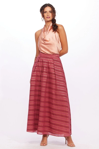 Shop Eva Franco Striped Ball Skirt In Pink