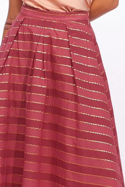 Shop Eva Franco Striped Ball Skirt In Pink