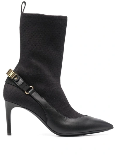 Shop Moschino Couture Boots In Black