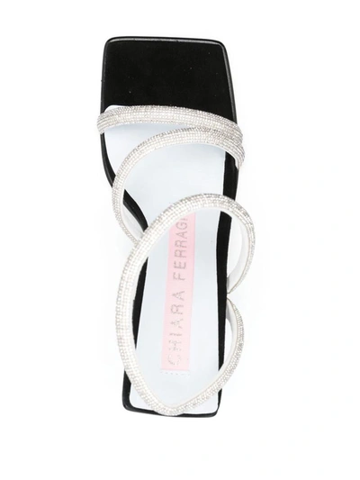 Shop Chiara Ferragni Cf Star Strass Heel Sandals In Black