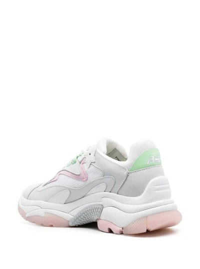 Shop Ash White And Pink 'addict' Sneakers With Inserts In Leather Woman