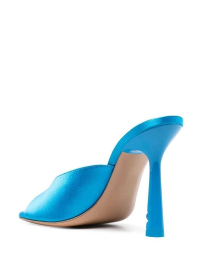 Shop Off-white Pop Lollipop Pointed-toe Mules In Light-.blue Leather Woman In Light Blue