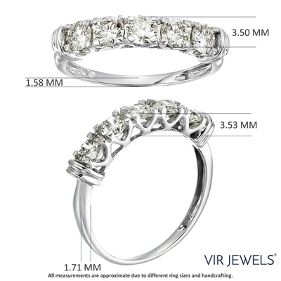 Shop Vir Jewels 1 Cttw Certified Si2-i1 5 Stone Diamond Engagement Ring 14k White Gold In Silver