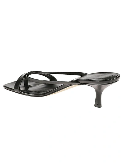 Shop Liviana Conti Leather Thong Mules In Black