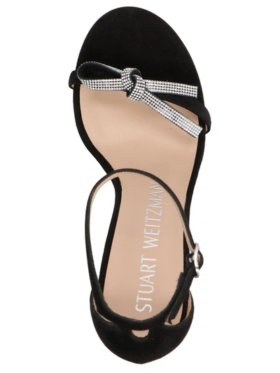 Shop Stuart Weitzman 'nudist Bow' Sandals In Black