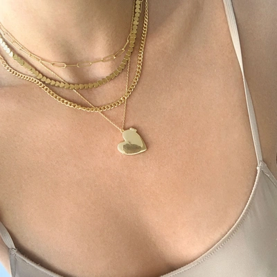 Adornia 14k Plated Heart Locket Necklace In Gold