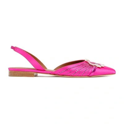 Shop Malone Souliers Misha Flats Shoes In Pink &amp; Purple