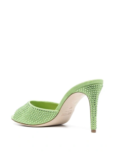 Shop Paris Texas Holly Mules Sandals In Green