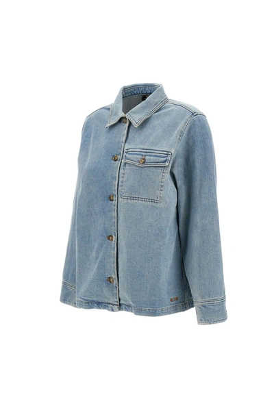 Shop Apc A.p.c. "janice" Cotton Jacket In Blue