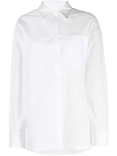 Kenzo Women's Broderie Anglaise Cotton Shirt In 02 Off White