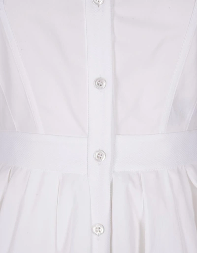 Shop Alexander Mcqueen Shirt Mini Dress With Wing Sleeves In White