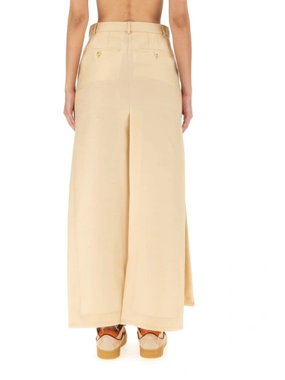 Shop Lanvin Tailored Skirt In Beige