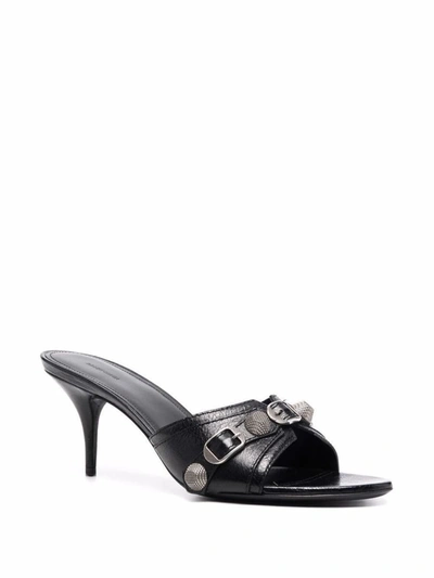 Shop Balenciaga Sandals In Black / Silver