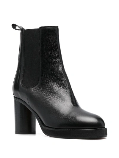 Isabel Marant Black Black Lalix Leather Ankle Boots In Black