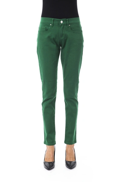 Shop Byblos Green Cotton Jeans &amp; Women's Pant