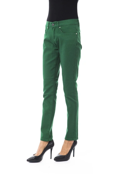 Shop Byblos Green Cotton Jeans &amp; Women's Pant