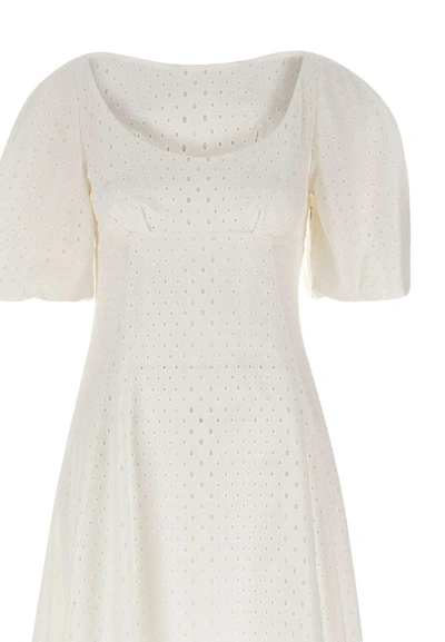 Shop Kenzo Paris "midi" Cotton Dress In White