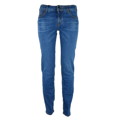 Shop Jacob Cohen Blue Cotton Jeans &amp; Women's Pant