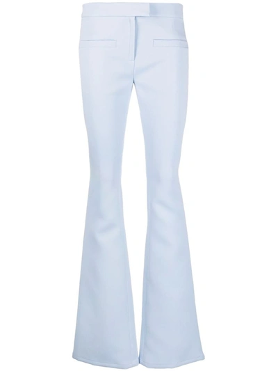 Courrèges Mid-rise Flared Trousers In Blue
