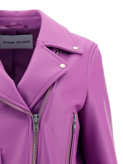 Shop Stand Studio Jackets In Violet