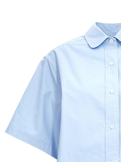 Shop Thom Browne Shirt Dress In Light Blue