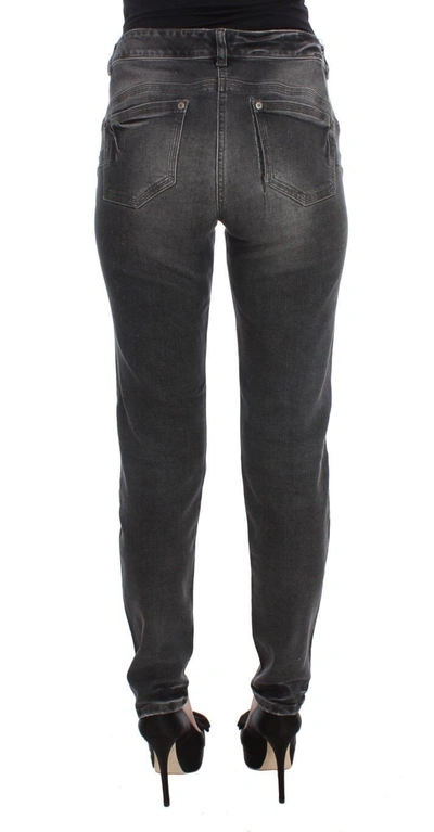 Shop Ermanno Scervino Gray Wash Cotton Blend Stretch Jeans Women's Pants
