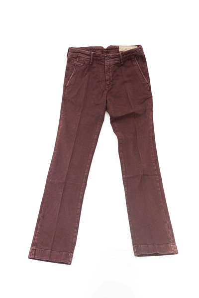Shop Jacob Cohen Burgundy Cotton Jeans &amp; Men's Pant
