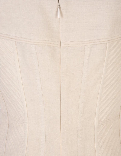 Shop Chloé Sleeveless Midi Dress In Coconut Milk Linen In White