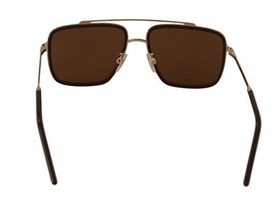 Shop Dolce & Gabbana Black Metal Square Polarized Lens Men's Sunglasses