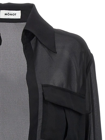 Shop Monot 'georgette' Shirt In Black