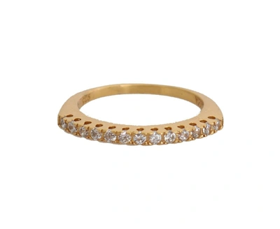 Shop Nialaya Gold Authentic Womens Clear Cz Gold 925 Silver Ring