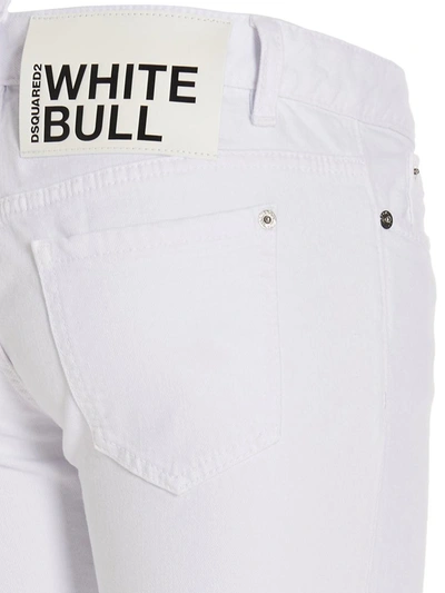 Shop Dsquared2 Jeans 'jennifer Cropped' In White