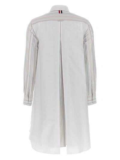 Thom Browne Multicolor Striped Shirt Dress In Multicolor