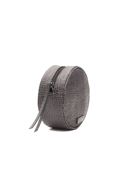 Shop Pompei Donatella Gray Leather Crossbody Women's Bag In Grey