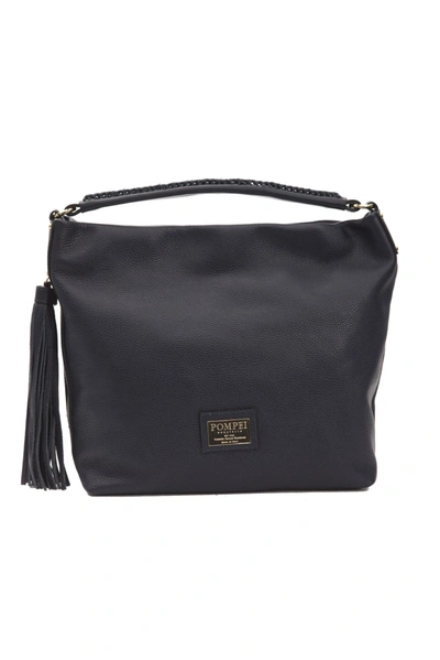 Shop Pompei Donatella Gray Leather Shoulder Women's Bag In Grey