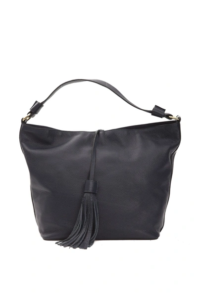 Shop Pompei Donatella Gray Leather Shoulder Women's Bag