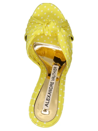 Alexandre Vauthier Yellow Slip On Heels In Yellow